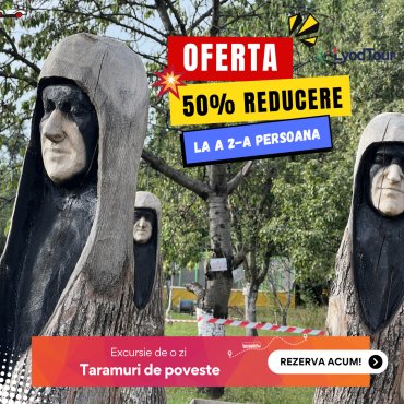 Oferta: 50% Reducere la a 2-a Persoana 💣 Excursie o zi - Taramuri de poveste: Castelul Vrajitoarelor, Padurea colorata, Casuta Rasturnata si Manastirea Polovragi, 31 August 