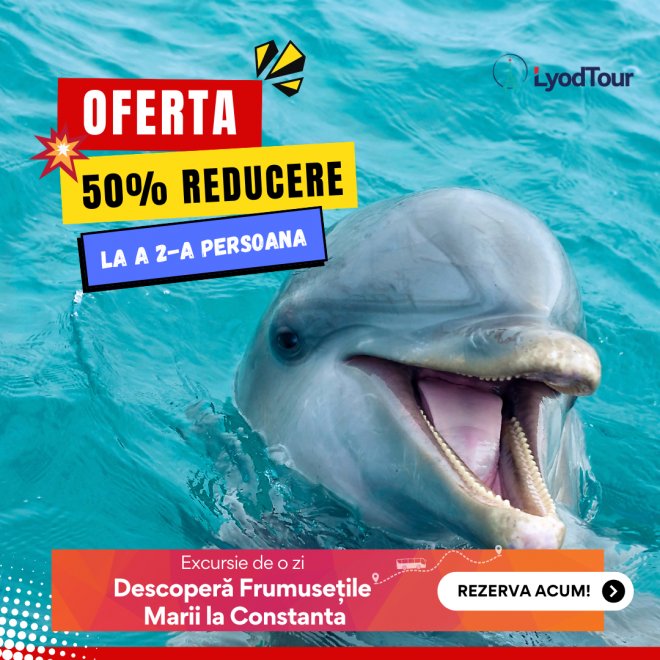 Oferta: 50% Reducere la a 2-a Persoana 💣 Excursie o zi - Descoperă Frumusețile Marii la Constanta, 1 Iunie 2025